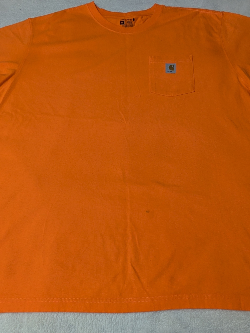 Carhartt Shirt Mens 4XL Orange Loose Fit Pocket Tee Heavyweight Cotton